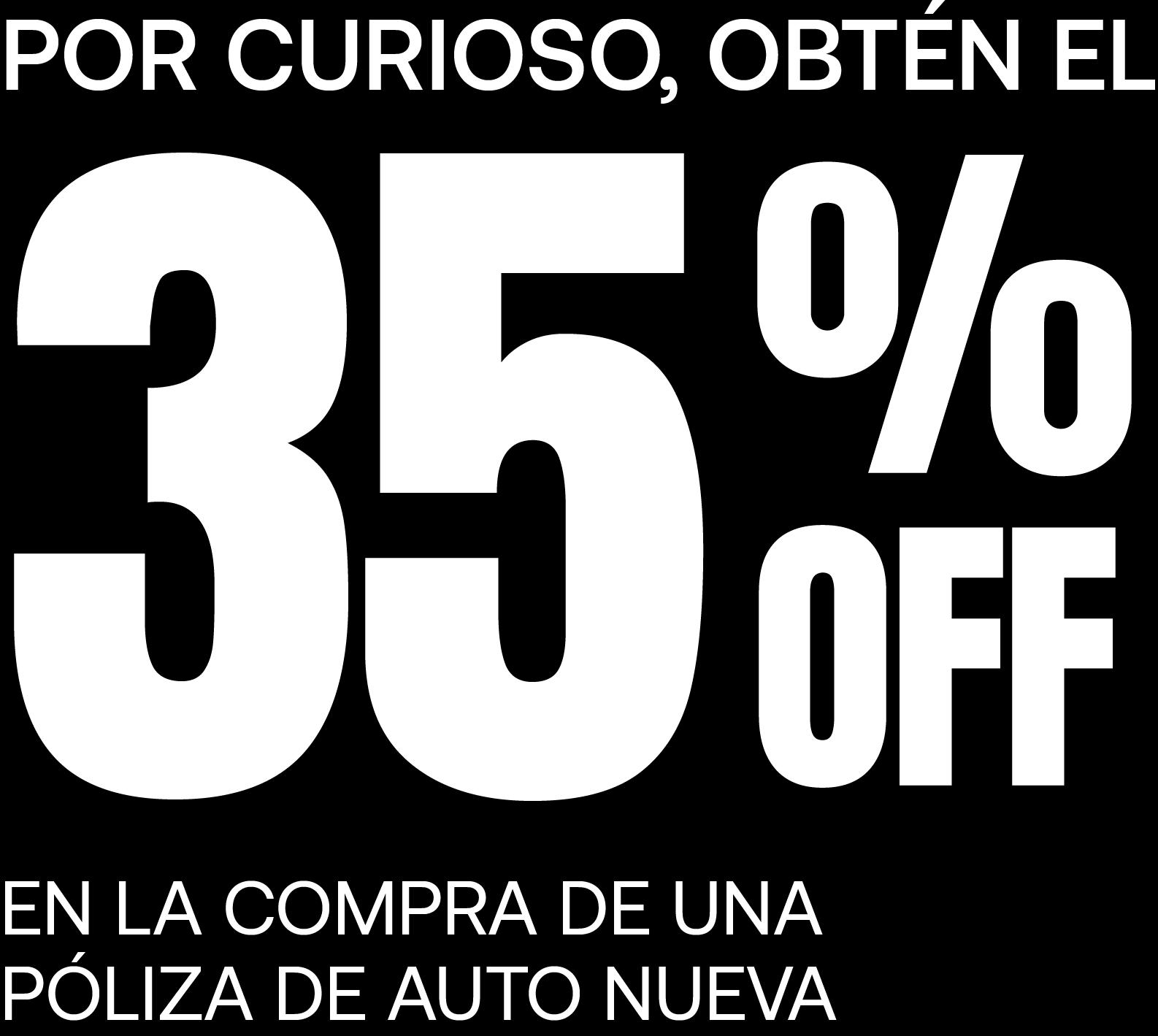 Regístrate y obtén el 35% de descuento